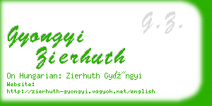 gyongyi zierhuth business card